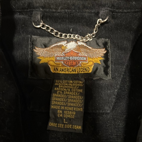 Harley Davidson Black Corduroy Jacket - Picture 15 of 15